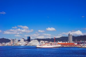 神戸の港から見た景色
