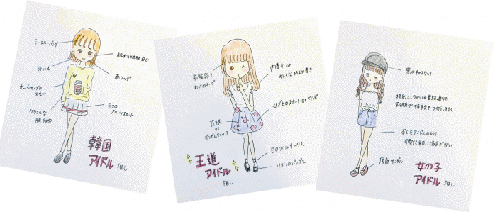 ホームズ イラストで解説 アイドルファンをしている女子大生あるある 住まいのお役立ち情報